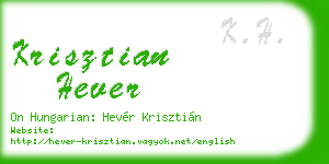 krisztian hever business card